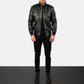 Agent Shadow Real Sheepskin Leather Bomber Jacket Men’s Classic Flight Outerwear