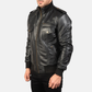 Agent Shadow Real Sheepskin Leather Bomber Jacket Men’s Classic Flight Outerwear