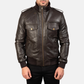Agent Shadow Real Sheepskin Leather Bomber Jacket Men’s Classic Flight Outerwear