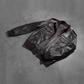 Agent Shadow Real Sheepskin Leather Bomber Jacket Men’s Classic Flight Outerwear