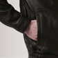Men's Genuine Leather Alfred Bomber Jacket Aviator Flight Casual Winter Coat