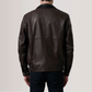 Men's Genuine Leather Alfred Bomber Jacket Aviator Flight Casual Winter Coat