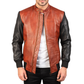 Men's Real Leather Avan Bomber Jacket Aviator Coat Zip Up Casual Winter Jacket