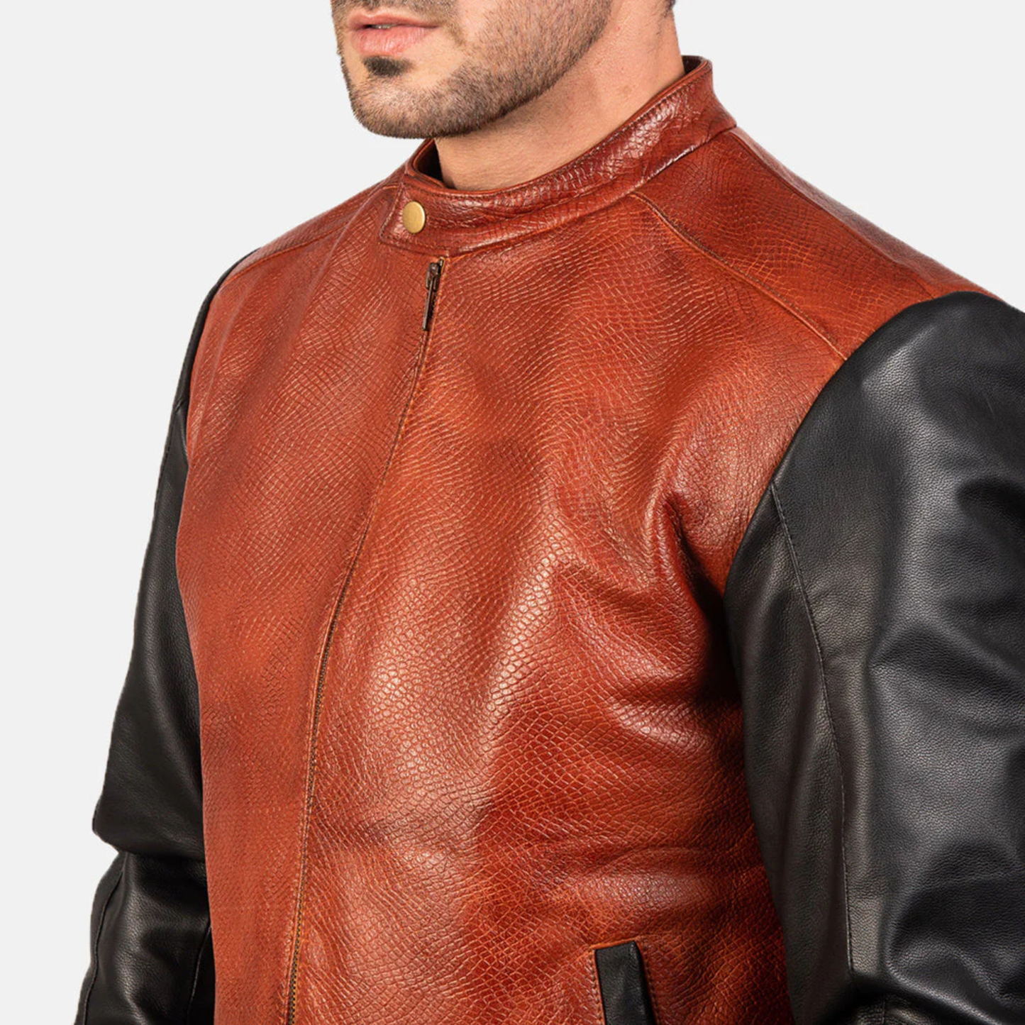 Men's Real Leather Avan Bomber Jacket Aviator Coat Zip Up Casual Winter Jacket