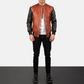 Men's Real Leather Avan Bomber Jacket Aviator Coat Zip Up Casual Winter Jacket