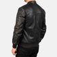 Men's Real Leather Avan Bomber Jacket Aviator Coat Zip Up Casual Winter Jacket