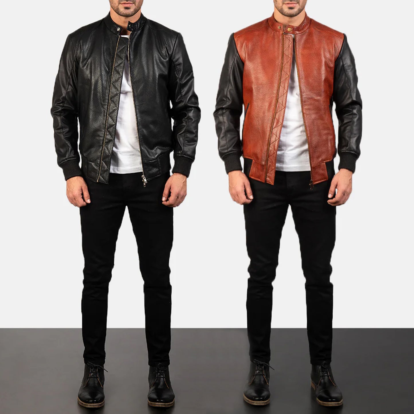 Men's Real Leather Avan Bomber Jacket Aviator Coat Zip Up Casual Winter Jacket