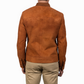 Blain Men’s Suede Bomber Jacket Real Leather Classic Casual Zip-Up Coat