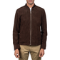 Blain Men’s Suede Bomber Jacket Real Leather Classic Casual Zip-Up Coat