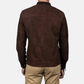 Blain Men’s Suede Bomber Jacket Real Leather Classic Casual Zip-Up Coat