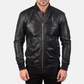 Bomia Premium MA-1 Genuine Leather Bomber Jacket Classic Military Style Outerwear