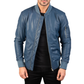 Bomia Premium MA-1 Genuine Leather Bomber Jacket Classic Military Style Outerwear