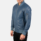 Bomia Premium MA-1 Genuine Leather Bomber Jacket Classic Military Style Outerwear