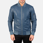 Bomia Premium MA-1 Genuine Leather Bomber Jacket Classic Military Style Outerwear