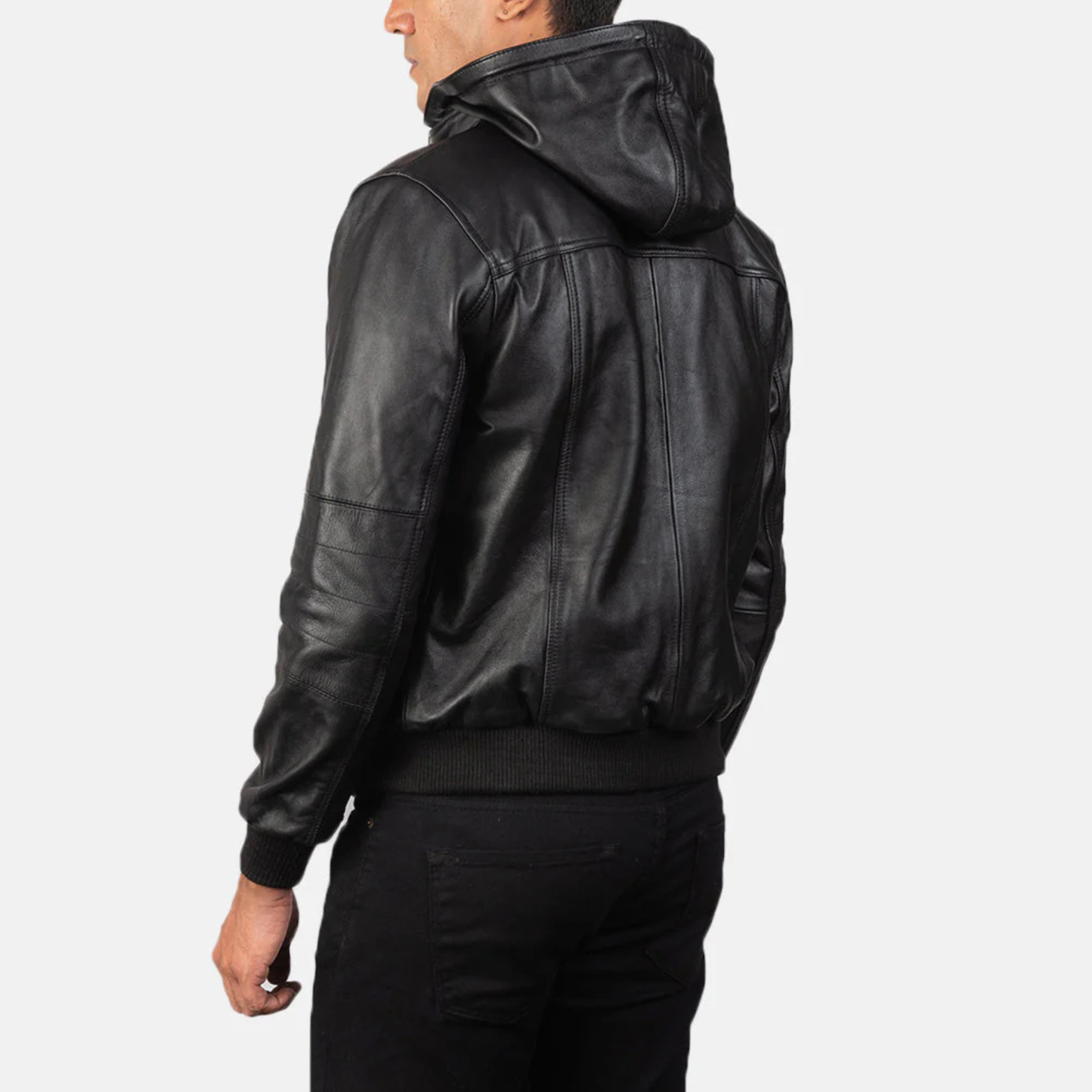 Bouncer Biz Leather Bomber Classic Flight Jacket for Men’s Luxury Outerwear