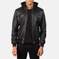 Bouncer Biz Leather Bomber Classic Flight Jacket for Men’s Luxury Outerwear