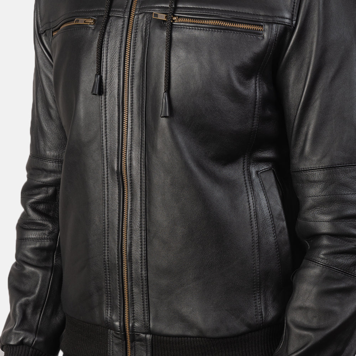 Bouncer Biz Leather Bomber Classic Flight Jacket for Men’s Luxury Outerwear
