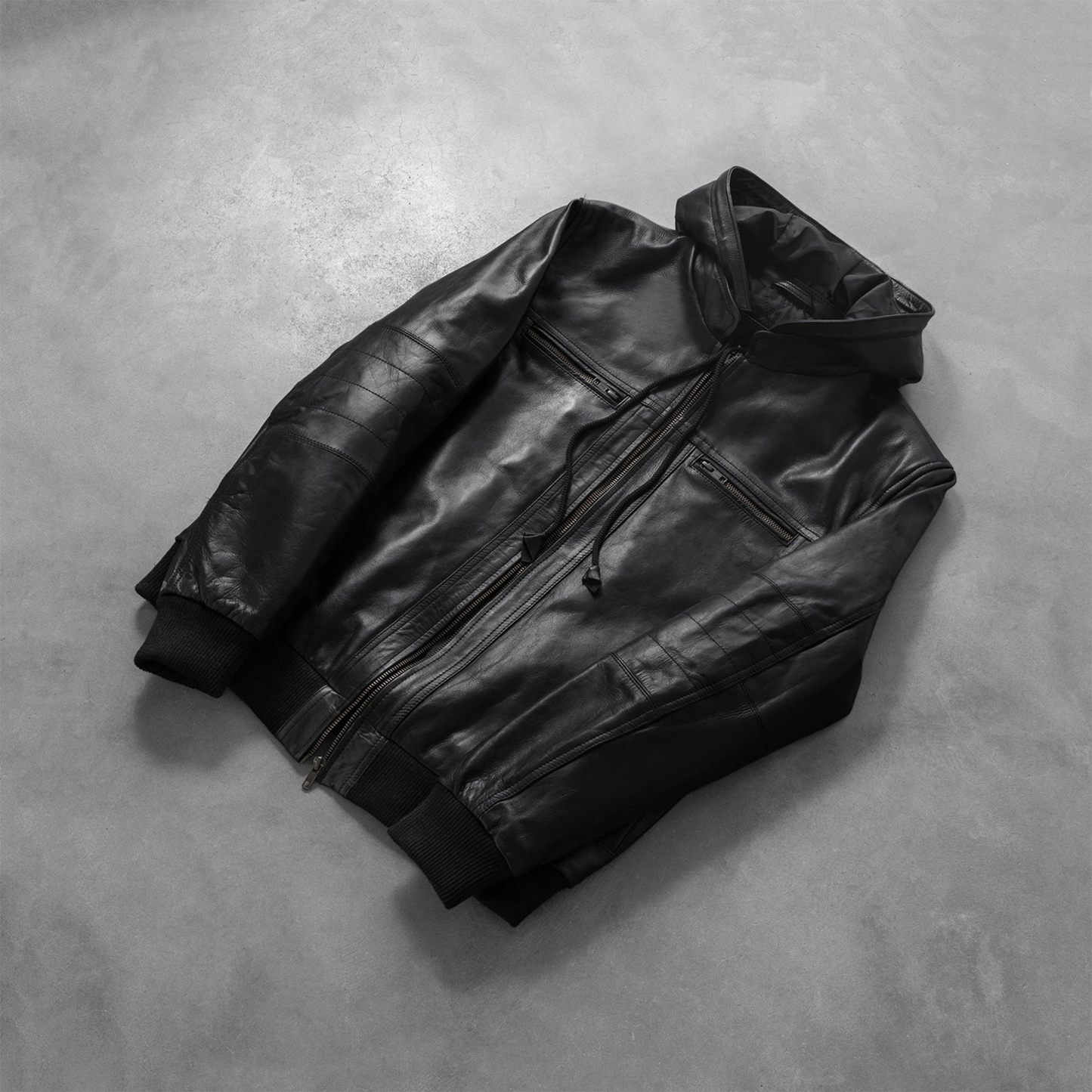 Bouncer Biz Leather Bomber Classic Flight Jacket for Men’s Luxury Outerwear