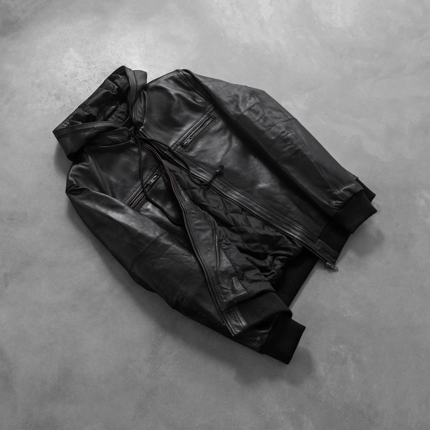 Bouncer Biz Leather Bomber Classic Flight Jacket for Men’s Luxury Outerwear