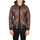 Bouncer Biz Leather Bomber Classic Flight Jacket for Men’s Luxury Outerwear