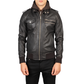 Bravado Hooded Sheepskin Bomber Jacket Modern Slim Fit with Hood