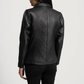 Cora Women’s Quilted Real Sheepskin Leather Blazer Premium Soft Leather Jacket Elegant Outerwear