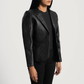 Cora Women’s Quilted Real Sheepskin Leather Blazer Premium Soft Leather Jacket Elegant Outerwear
