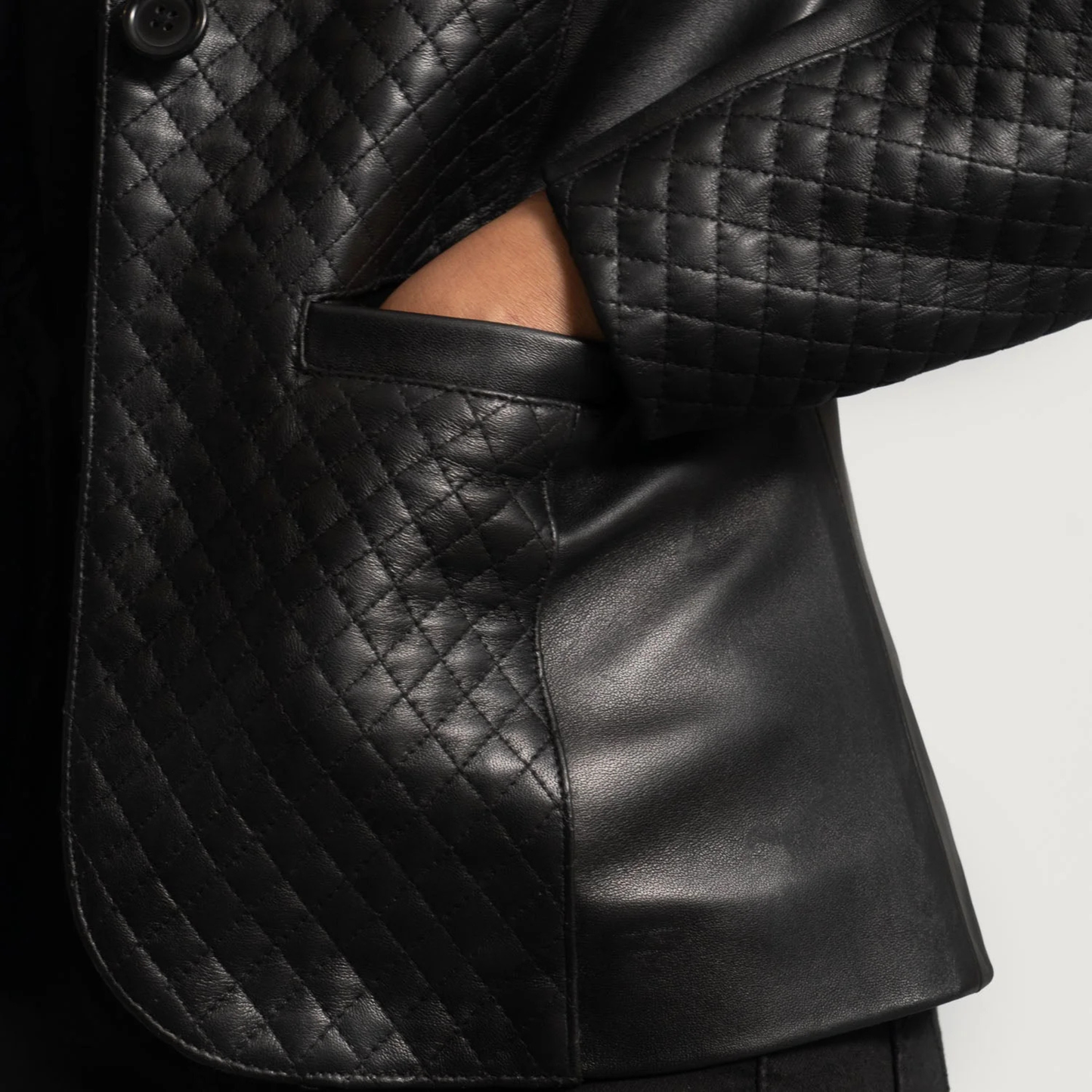 Cora Women’s Quilted Real Sheepskin Leather Blazer Premium Soft Leather Jacket Elegant Outerwear