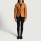 Cora Women’s Quilted Real Sheepskin Leather Blazer Premium Soft Leather Jacket Elegant Outerwear