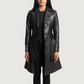 Moonlight Real Sheepskin Leather Trench Coat for Women Luxury Long Leather Coat Quilted Winter Outerwear
