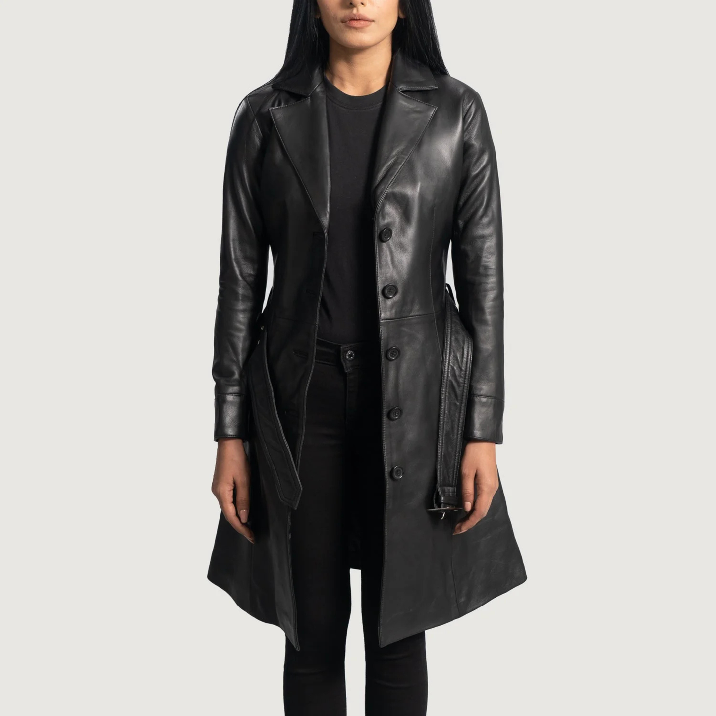 Moonlight Real Sheepskin Leather Trench Coat for Women Luxury Long Leather Coat Quilted Winter Outerwear