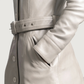 Moonlight Real Sheepskin Leather Trench Coat for Women Luxury Long Leather Coat Quilted Winter Outerwear