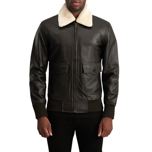 Airin G‑1 Men’s Sheepskin Aniline Leather Bomber Jacket