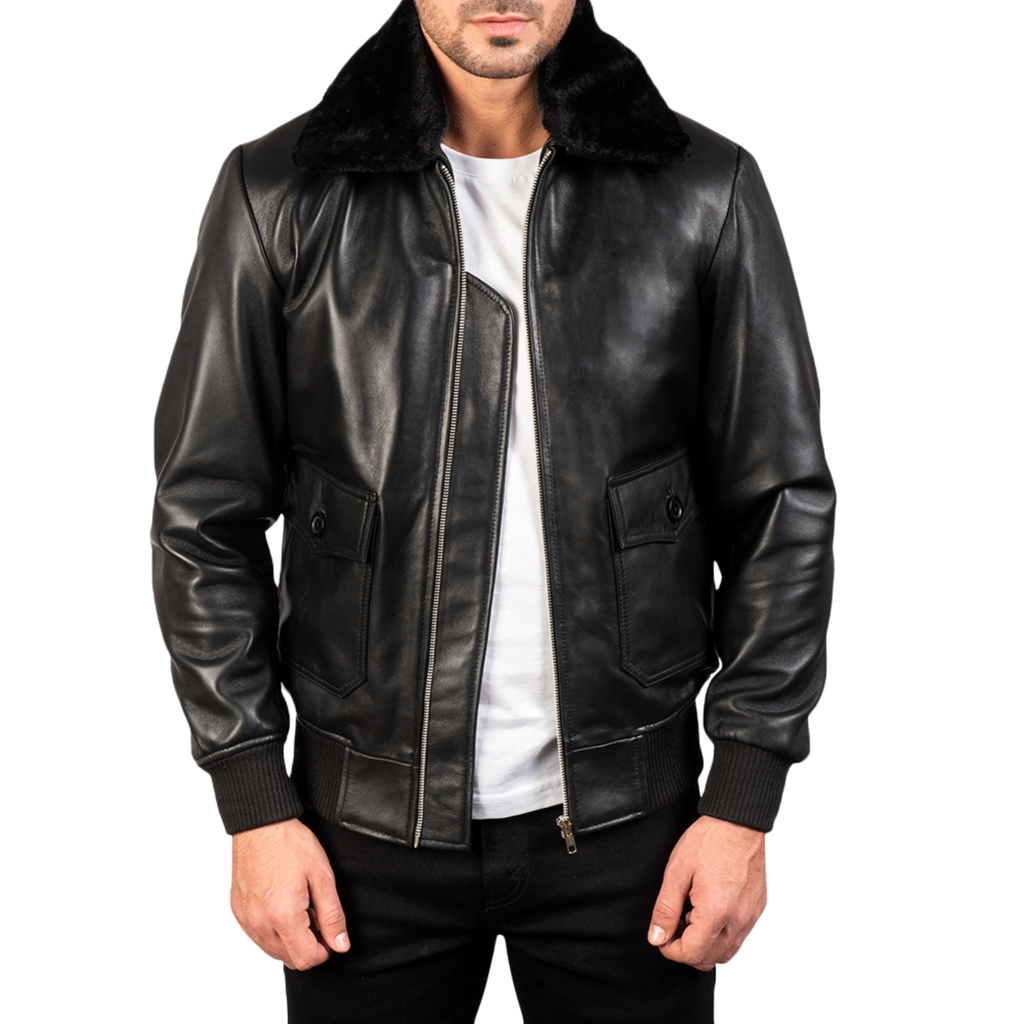 Airin G‑1 Men’s Sheepskin Aniline Leather Bomber Jacket
