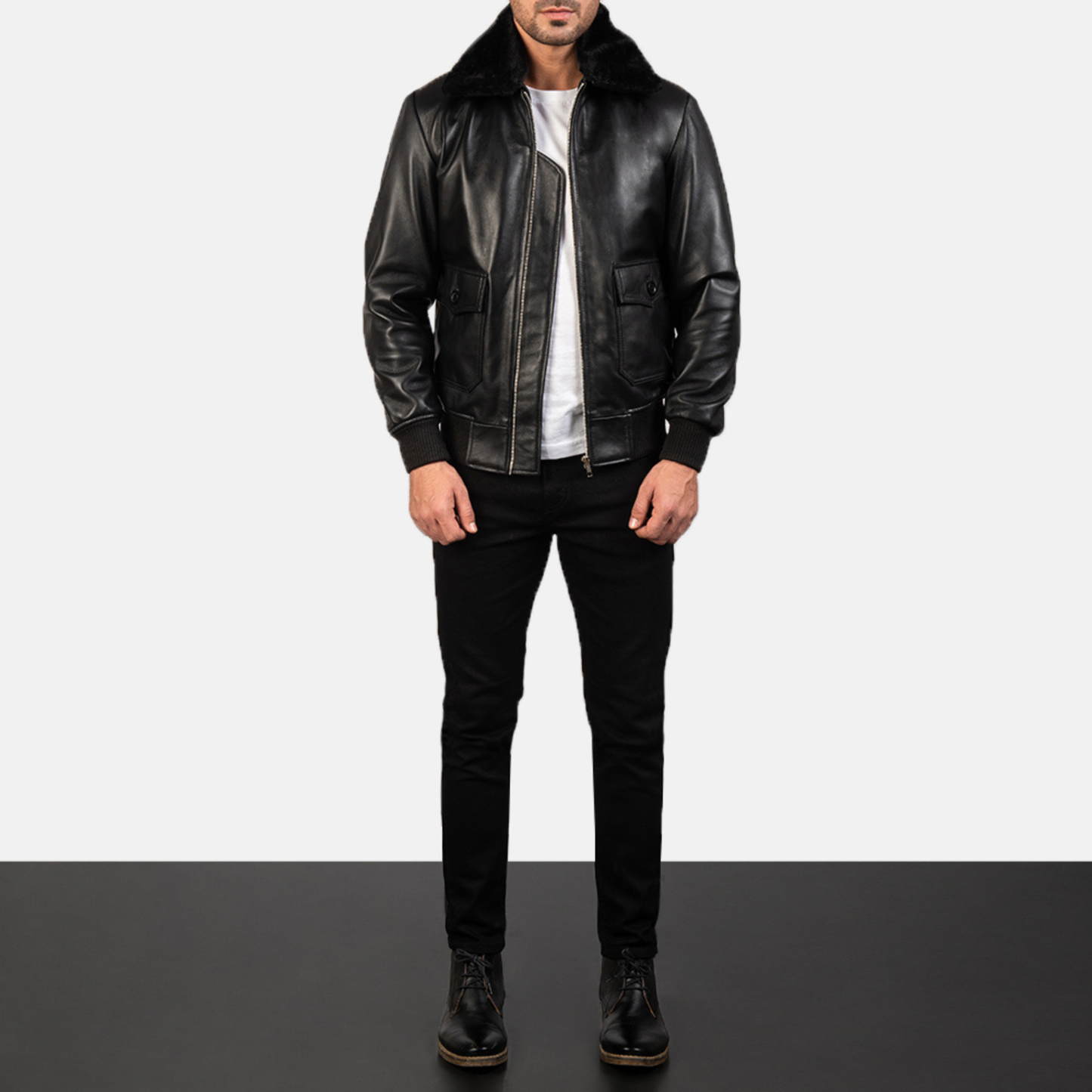 Airin G‑1 Men’s Sheepskin Aniline Leather Bomber Jacket