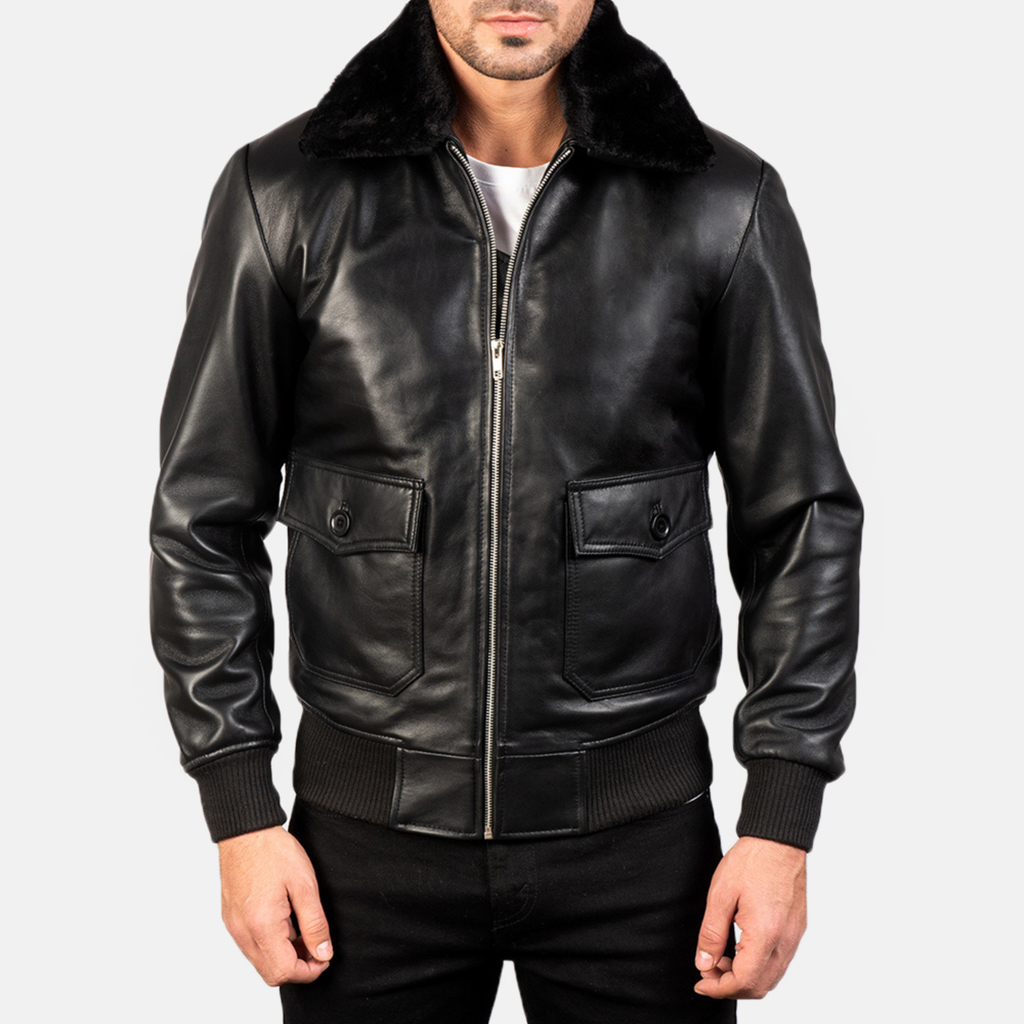 Airin G‑1 Men’s Sheepskin Aniline Leather Bomber Jacket