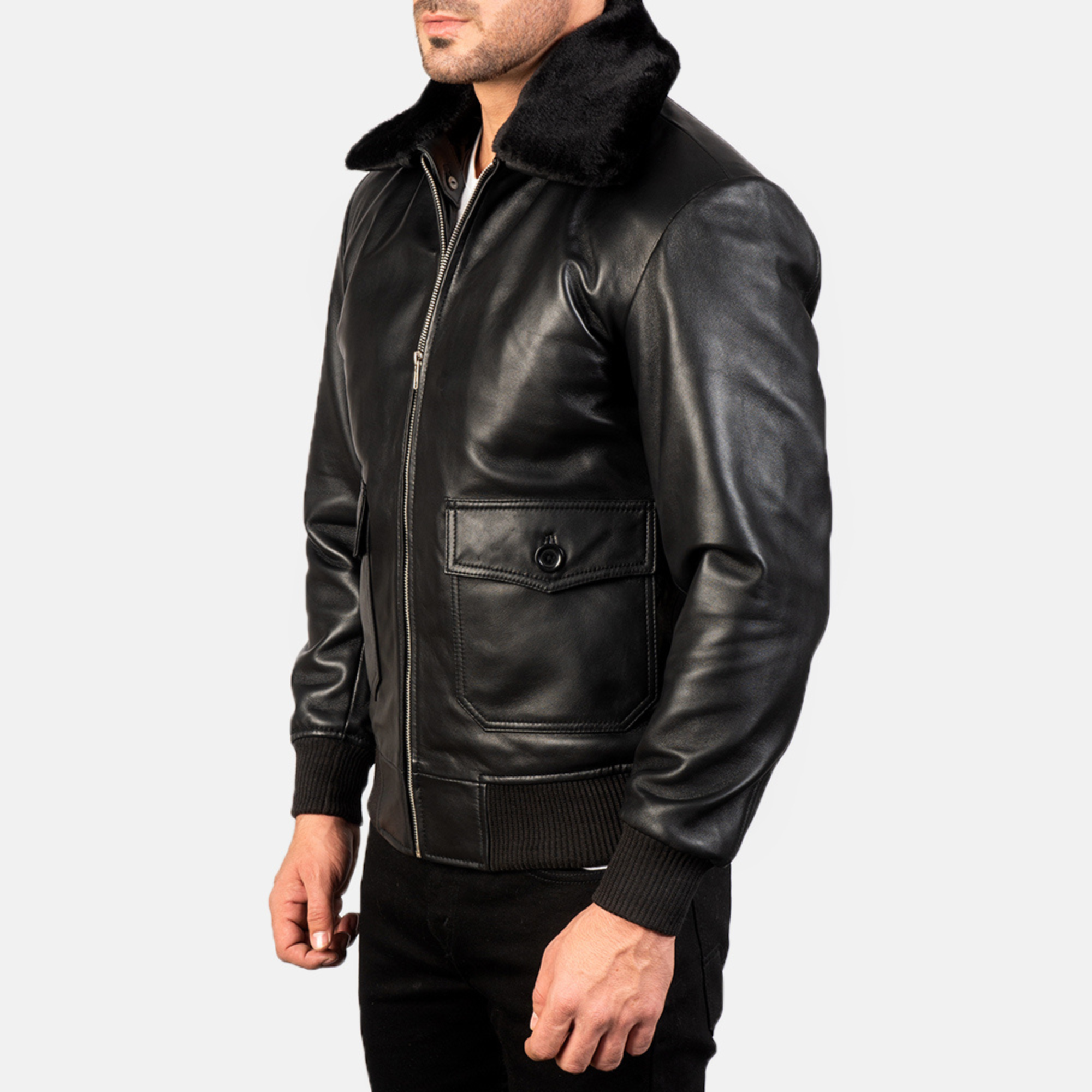 Airin G‑1 Men’s Sheepskin Aniline Leather Bomber Jacket