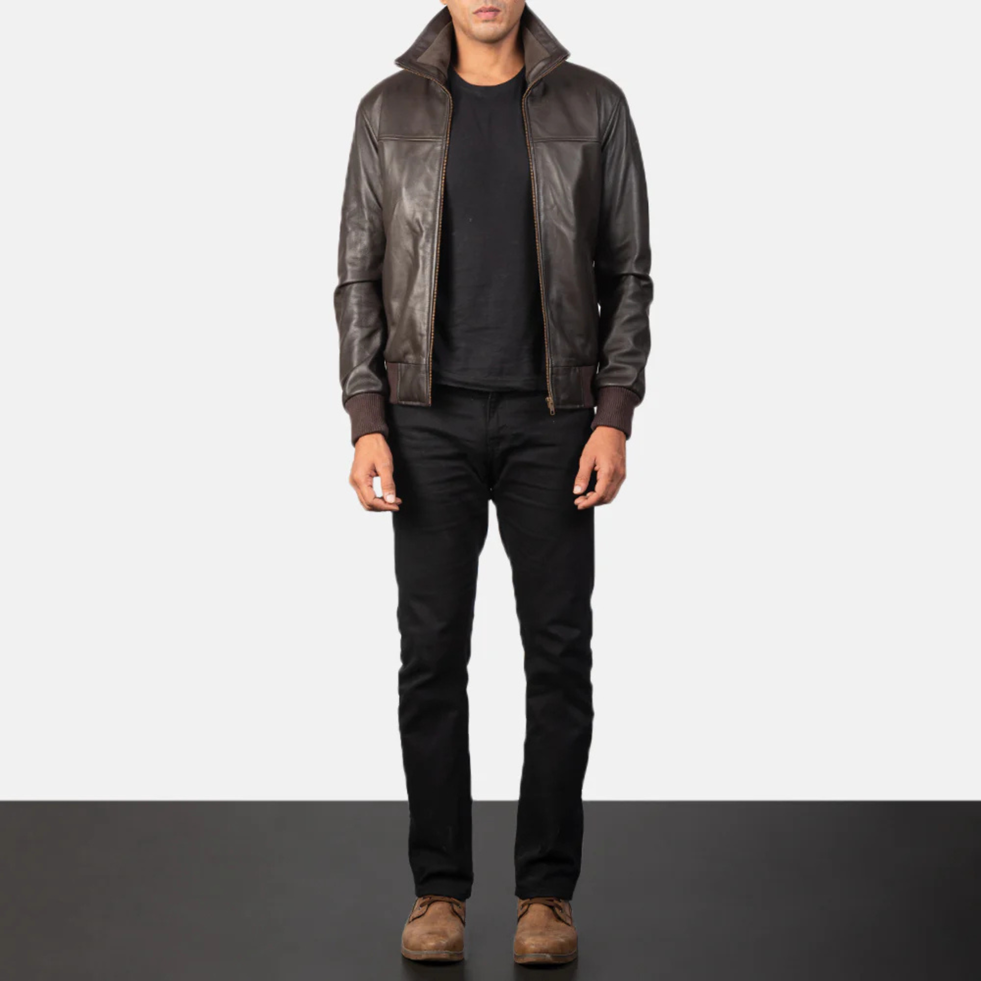 Airin G‑1 Men’s Sheepskin Aniline Leather Bomber Jacket