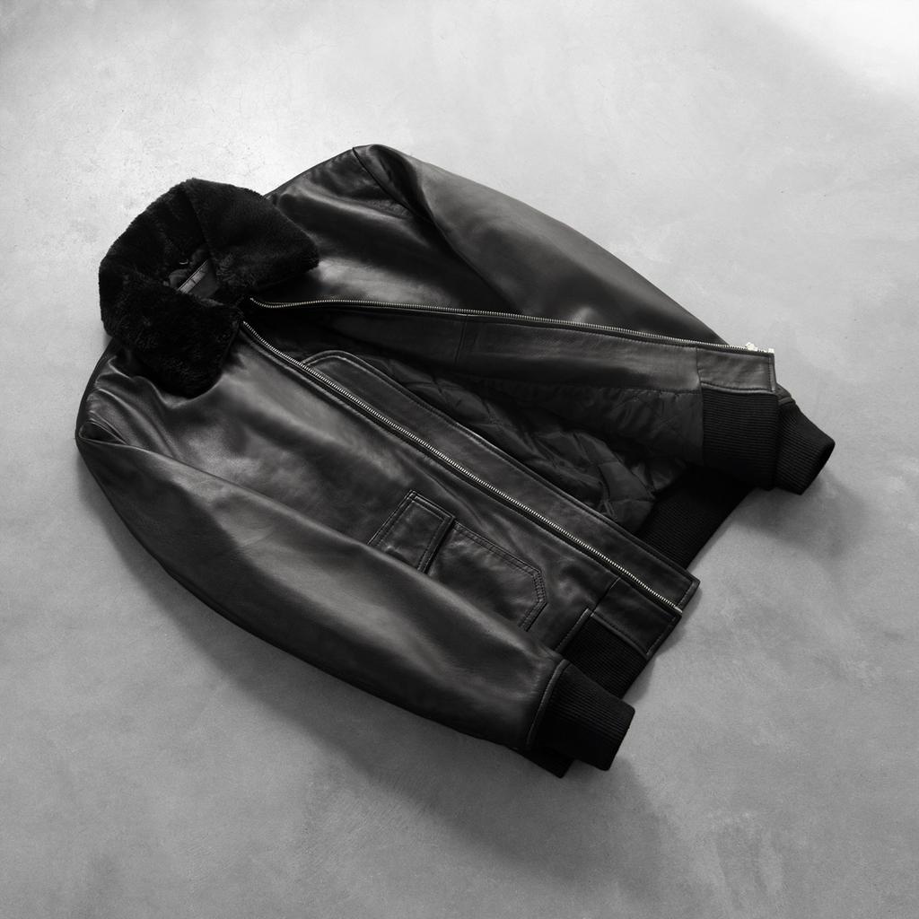 Airin G‑1 Men’s Sheepskin Aniline Leather Bomber Jacket