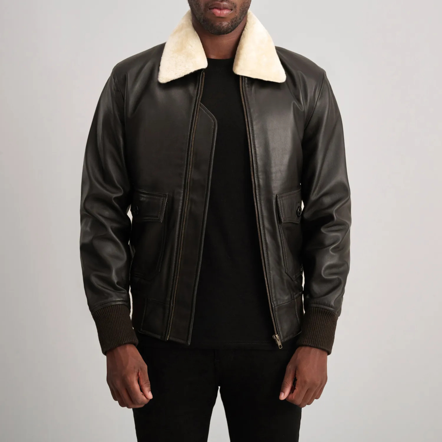 Airin G‑1 Men’s Sheepskin Aniline Leather Bomber Jacket
