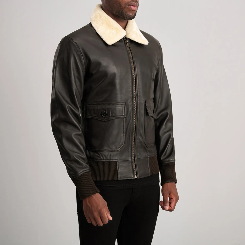 Airin G‑1 Men’s Sheepskin Aniline Leather Bomber Jacket