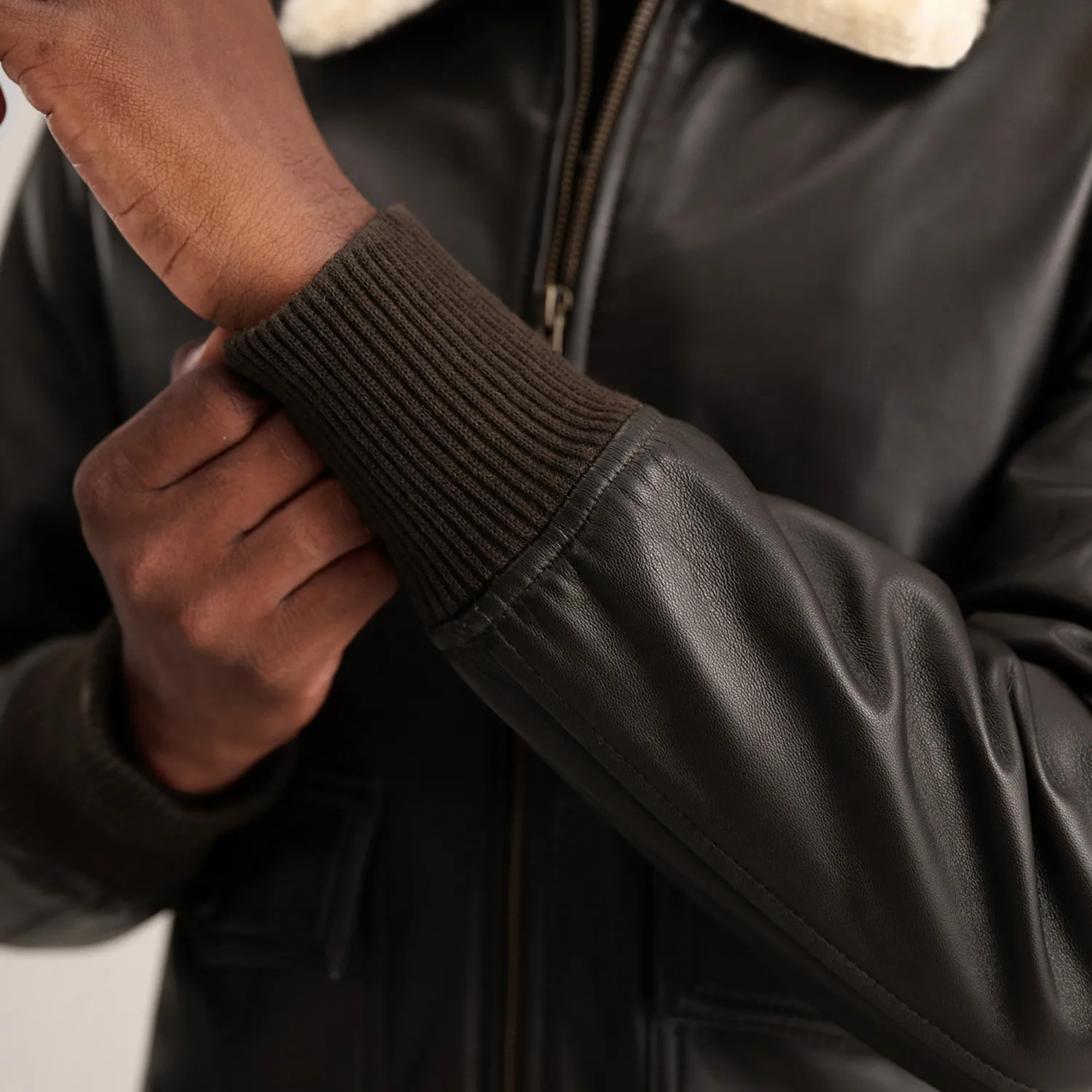 Airin G‑1 Men’s Sheepskin Aniline Leather Bomber Jacket