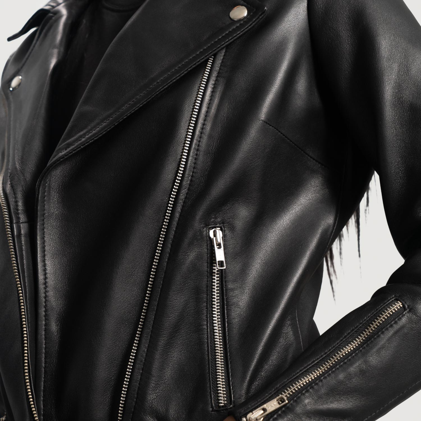 Rumy Women’s Real Leather Biker Jacket Premium Genuine Sheepskin Leather Moto Jacket
