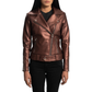 Rumy Women’s Real Leather Biker Jacket Premium Genuine Sheepskin Leather Moto Jacket