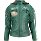 Women’s Biker Jacket with Protective Armor Real Leather Motorcycle Jacket for Ladies
