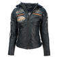 Women’s Biker Jacket with Protective Armor Real Leather Motorcycle Jacket for Ladies